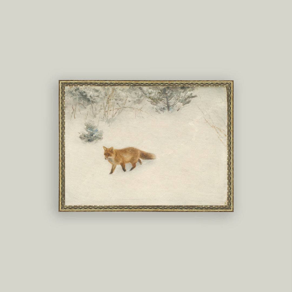 
                  
                    Fox In Winter Framed Antique Art
                  
                