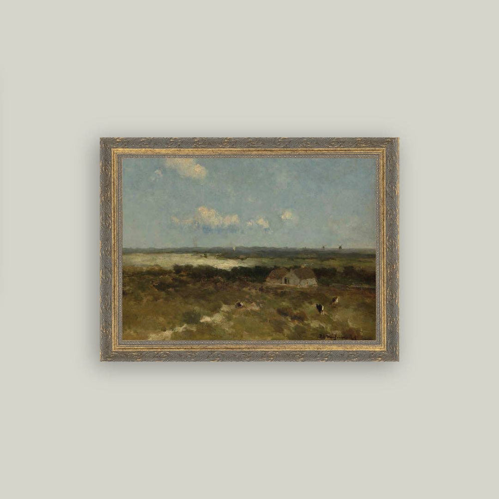 Coastal Farm Framed Antique Art