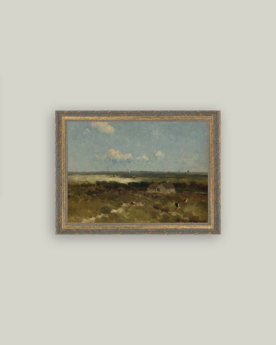 Coastal Farm Framed Antique Art